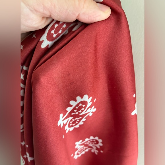Free People Western Paisley Satin Large Square Scarf - Picture 3 of 7